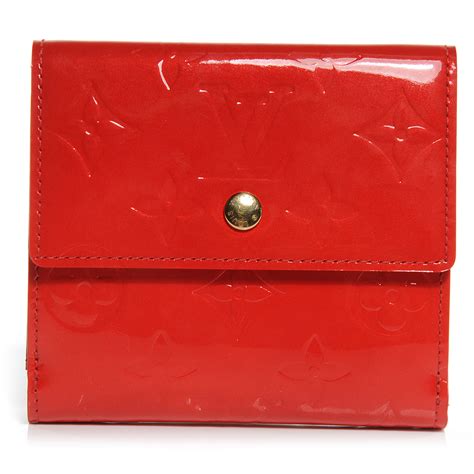 louis vuitton red vernis wallet|louis vuitton wallet women red.